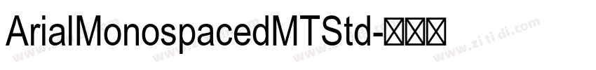 ArialMonospacedMTStd字体转换