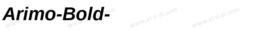 Arimo-Bold字体转换