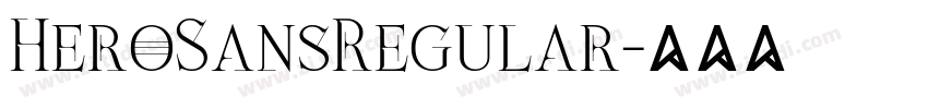 HeroSansRegular字体转换