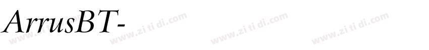 ArrusBT字体转换