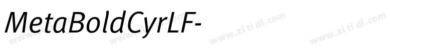 MetaBoldCyrLF字体转换