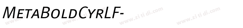 MetaBoldCyrLF字体转换