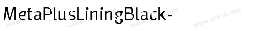 MetaPlusLiningBlack字体转换