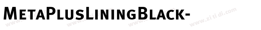 MetaPlusLiningBlack字体转换
