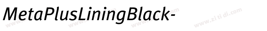MetaPlusLiningBlack字体转换