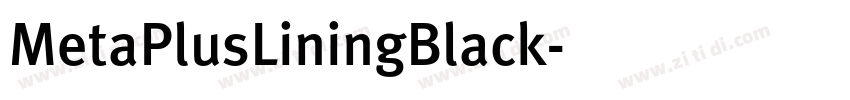 MetaPlusLiningBlack字体转换