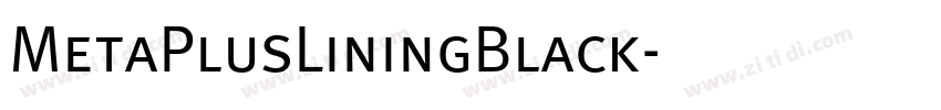 MetaPlusLiningBlack字体转换
