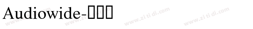 Audiowide字体转换