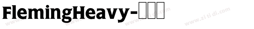 FlemingHeavy字体转换