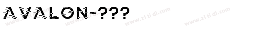 Avalon字体转换