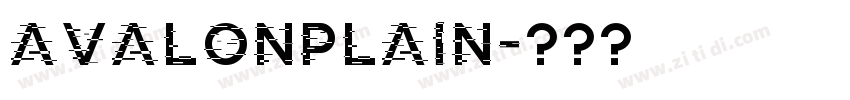 AvalonPlain字体转换