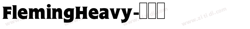 FlemingHeavy字体转换