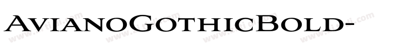 AvianoGothicBold字体转换