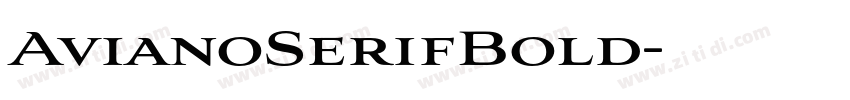 AvianoSerifBold字体转换
