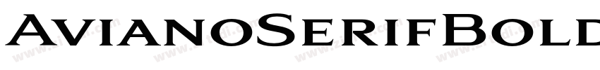 AvianoSerifBold字体转换