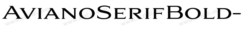 AvianoSerifBold字体转换