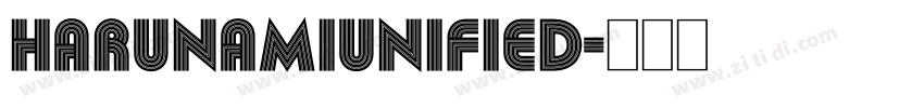 HaruNamiUnified字体转换