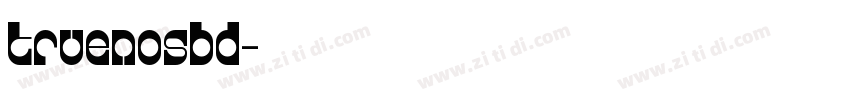 TruenoSBd字体转换