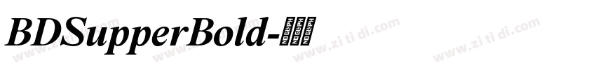 BDSupperBold字体转换