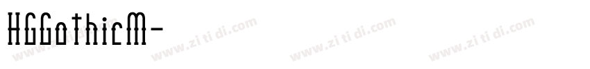 HGGothicM字体转换