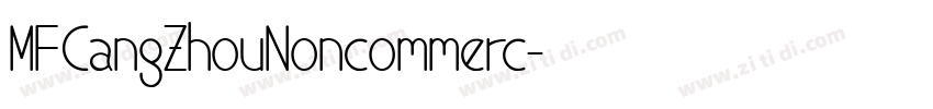 MFCangZhouNoncommerc字体转换