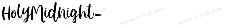 HolyMidnight字体转换