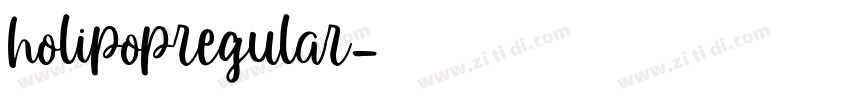 holipopregular字体转换
