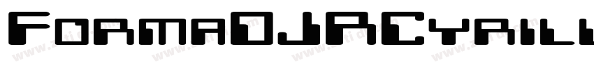 FormaDJRCyrillicMicr字体转换