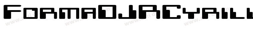 FormaDJRCyrillicMicr字体转换