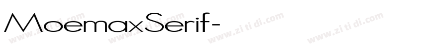 MoemaxSerif字体转换