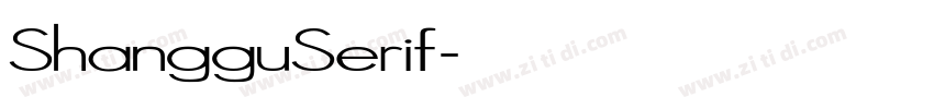 ShangguSerif字体转换