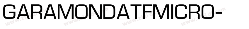 GaramondATFMicro字体转换