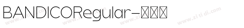 BANDICORegular字体转换
