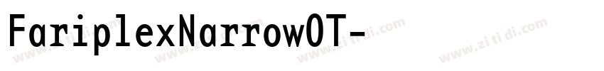 FariplexNarrowOT字体转换