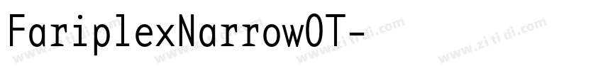 FariplexNarrowOT字体转换