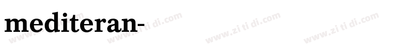 mediteran字体转换