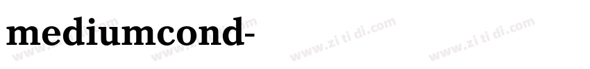 mediumcond字体转换