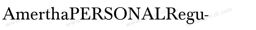 AmerthaPERSONALRegu字体转换