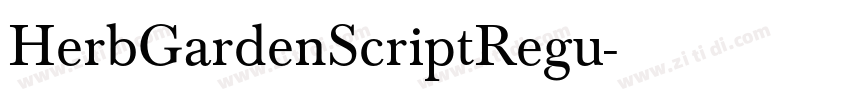 HerbGardenScriptRegu字体转换