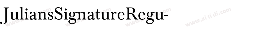 JuliansSignatureRegu字体转换