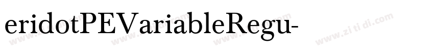 eridotPEVariableRegu字体转换