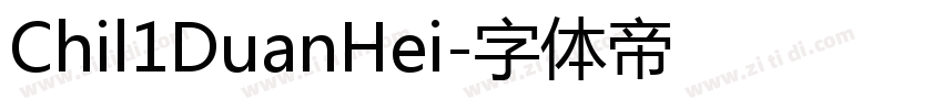 Chil1DuanHei字体转换