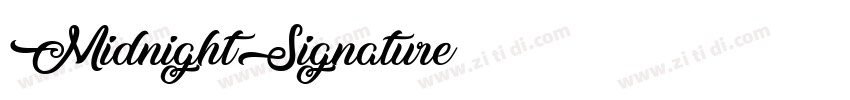 MidnightSignature字体转换