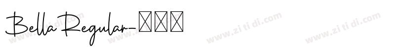BellaRegular字体转换