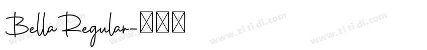 BellaRegular字体转换