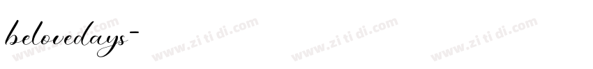 belovedays字体转换