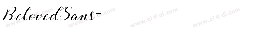 BelovedSans字体转换