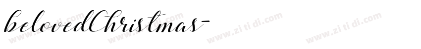 belovedChristmas字体转换