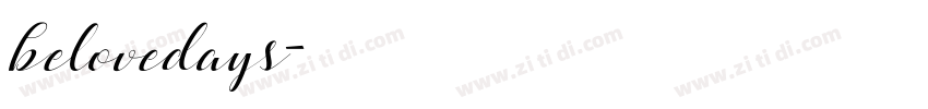 belovedays字体转换