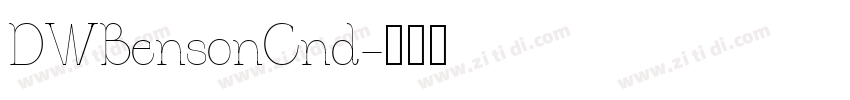 DWBensonCnd字体转换
